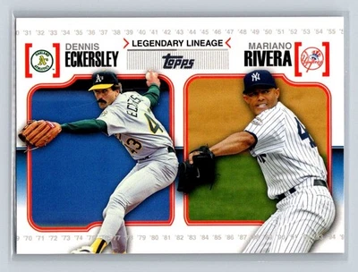 2010 Topps #LL26 Dennis Eckersley / Mariano Rivera New York Yankees - Image 1 of 2