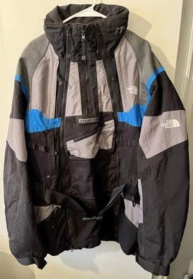 The North Face Steep Tech Black Grey Blue Jacket Mens XXL Hiking Climbing Strap - Image 1 of 4