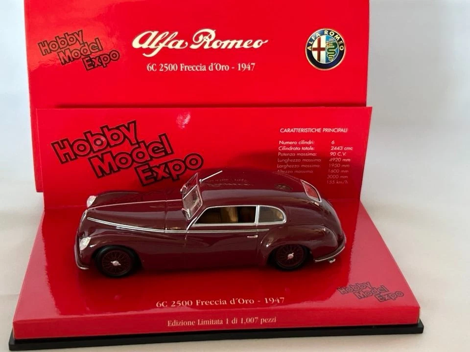 ALFA ROMEO 6C 2500 FRECCIA D'ORO COUPE' BORDO' MINICHAMPS 1947 1/43 - Immagine 1 di 1