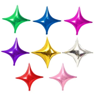 5PCS 10inch Four-pointed Star Foil Balloon Wedding Party Decoration Balloons new - Picture 1 of 18