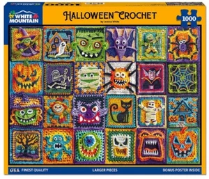 White Mountain 1000 Piece Jigsaw Puzzle - Halloween Crochet (ETA 21st May) - Bild 1 von 1