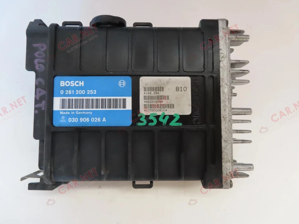 030906026A BOSCH 0261200253 MA1.2.1 CENTRALINA MOTORE VW POLO 86C 80 1.0 35KW - Immagine 1 di 4