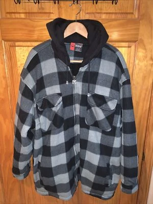 Nbn Gear Para Hombres Talla 2XL Gris Negro Polar Sudadera con Capucha Cremallera Manga Larga Camisa a Cuadros Foto 1 de 4