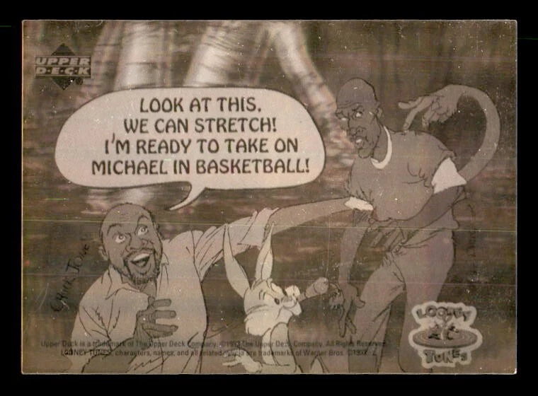 1993 Upper Deck Hologram Looney Tunes Michael Jordan & Reggie Jackson - Image 1 of 2