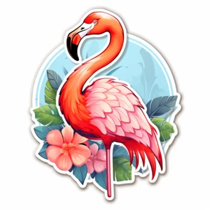 5X Autoaufkleber Sticker Flamingo Aufkleber - Picture 1 of 12
