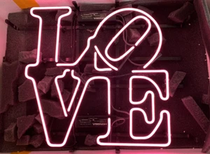 Pink Heart Love 20"x16" Neon Light Sign Lamp Bedroom Room Home Wall Decor Art - Picture 1 of 4