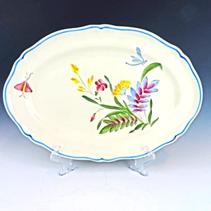 Longchamp LIBELLULE Hand Painted Large Oval Platter 13.75" x 9.75" France - Picture 1 of 5