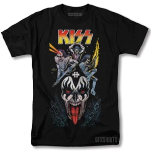 KISS Shirt Rock Logo World Tour Merch Classic Vntg Graphic Design T-Shirt - Picture 1 of 1
