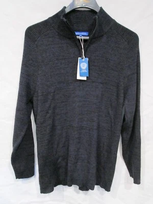 NUEVO CON ETIQUETAS $145 Suéter VINCE CAMUTO 1/4 Cremallera Cuello Simutado Mezcla Algodón Para Hombre Talla XL Foto 1 de 4
