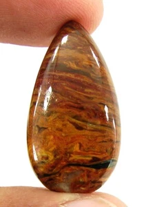 Piedra preciosa de pietersita dorada natural de 20,00 quilates cabujón alambre envoltura piedra-19487 - Imagen 1 de 2