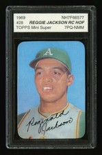 1969 TOPPS SUPER #28 REGGIE JACKSON ASA 7 ROOKIE CARD BEAUTIFUL HIGH END EXAMPLE