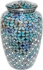 Mosaic Glass Cremation Urn - Hand Made Funeral Urn for Human Ashes - Large Adult