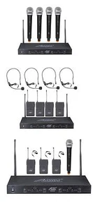 Audio2000'S AWM6526 UHF 4-CHANNEL WIRELESS MICROPHONE SYSTEM (CHOOSE COMBO) -MR - Imagen 1 de 4