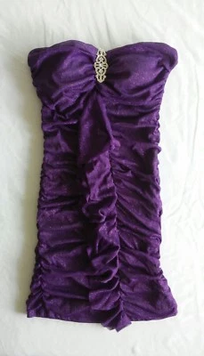 Vestido Flamingo roxo elegante sem alças tamanho M - Imagem 1 de 4