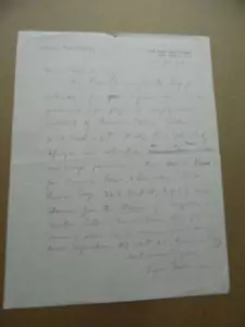 1954 compositor Virgil Thomson carta autógrafa firmada desde el hotel Chelsea original - Imagen 1 de 4