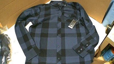 FOX MOTOCROSS MOUNTAIN-BIKE BMX ATV MX SHIRT /  FLANNEL - MENS MEDIUM COBALT BLU - Image 1 of 4