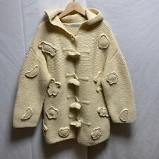Vintage 1990's Issey Miyake 3 D Knit Duffel Jacket Coat Size M White