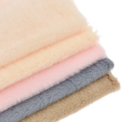 A4 Faux Fur Fabric Bag Bow-Knot Patchwork Clothing Sewing Decor DIY Craft Supply - Image 1 of 4