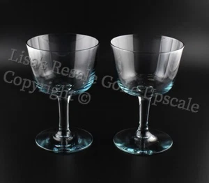 "Juego de 2 vasos de jerez/oporto Kosta Boda King Karl azul crepúsculo 3 7/8"" Suecia" - Imagen 1 de 6