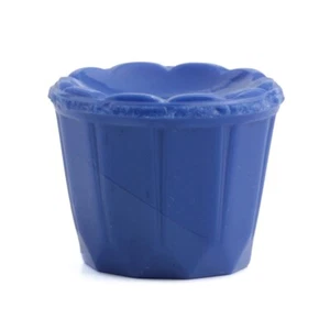 Vintage Czech blue glass miniature plant pot ornament dolls house furniture - Picture 1 of 3