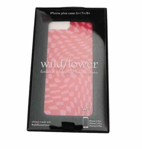 Wildflower iPhone plus case 6+ 7+ 8+ : Red Crazy Checkers Ltd edition Modern NEW - Photo 1 sur 6