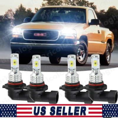 For GMC Sonoma 1994-2004 - 4X 6000K Front LED Headlight Bulb High & Low Beam HK - Image 1 of 4