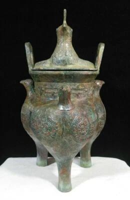 Quemador de incienso de 3 patas Fengshui Phoenix Zun de 11,6" de la antigua dinastía china Foto 1 de 4