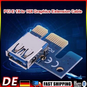 PCIe X1 Adapter PCI E 1X auf USB 3.0 Buchse f? PCI Express Riser Mining Hot - Bild 1 von 8
