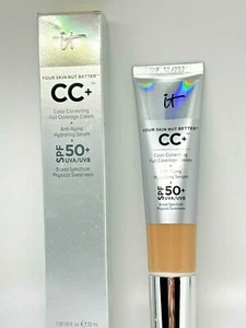 Nuovo con scatola! IT Cosmetics CC correzione colore SPF 50 TAGLIA PIENA media! - Foto 1 di 1