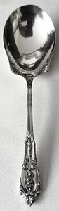 Wallace Rose Point Sterling Silver Large 9” Salad Serving Spoon No Mono EXC - Picture 1 of 6