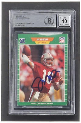 Joe Montana Signed 1989 Pro Set #381 (BGS | Autograph Graded BGS 10) Autograph G - Image 1 of 2