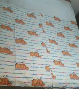 Par de cortinas vintage Garfield 1978 United Feature Syndicate 62" x 47" cada una - Imagen 1 de 11