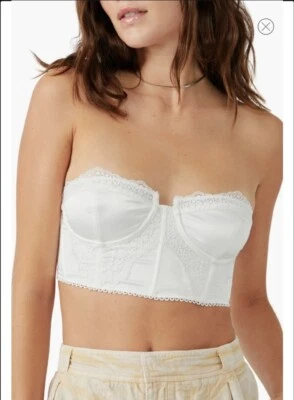Free People Lots Of Love Strapless Underwire Bra Ivory Size XS - Image 1 of 4