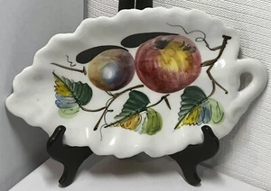 Vintage Ceramic Leaf Shape Serving Plate Italy Excel. Used Condition 11”x 6-3/4” - Picture 1 of 2