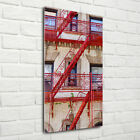 Wandbild Druck auf Plexiglas® Acryl Hochformat 70x140 Italienisches Mietshaus