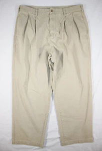 Vintage Brooks Brothers Pants Men's 36x28 Chino Khakis Pleated Beige - Picture 1 of 7