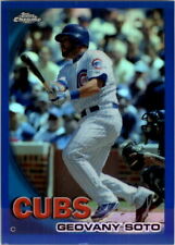 2010 Topps Chrome Blue Refractors Cubs Baseball Card #124 Geovany Soto /199