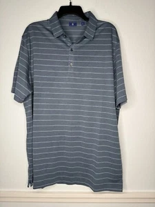 FootJoy FJ Mens XL Golf Polo Shirt Mens Striped New Version Of Tag Blue - Picture 1 of 4