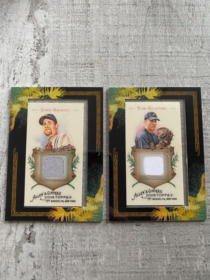 2008 Topps Baseball Allen & Ginter Frame Swatch Smoltz & Glavine Braves Combo ⚾️ - Image 1 of 4