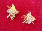 Pair of gold glitter bumblebee pins vantage home interiors and gifts