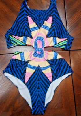 Swimsuit Monokini Juniors Cheeky  Multi Colored  One Piece Size Medium - Image 1 of 4