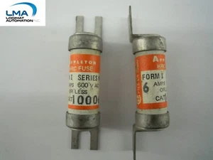 2X APPLETON 10006 HRC FUSE 6AMP 600VAC FORM I SERIES K *** NEW - Bild 1 von 2