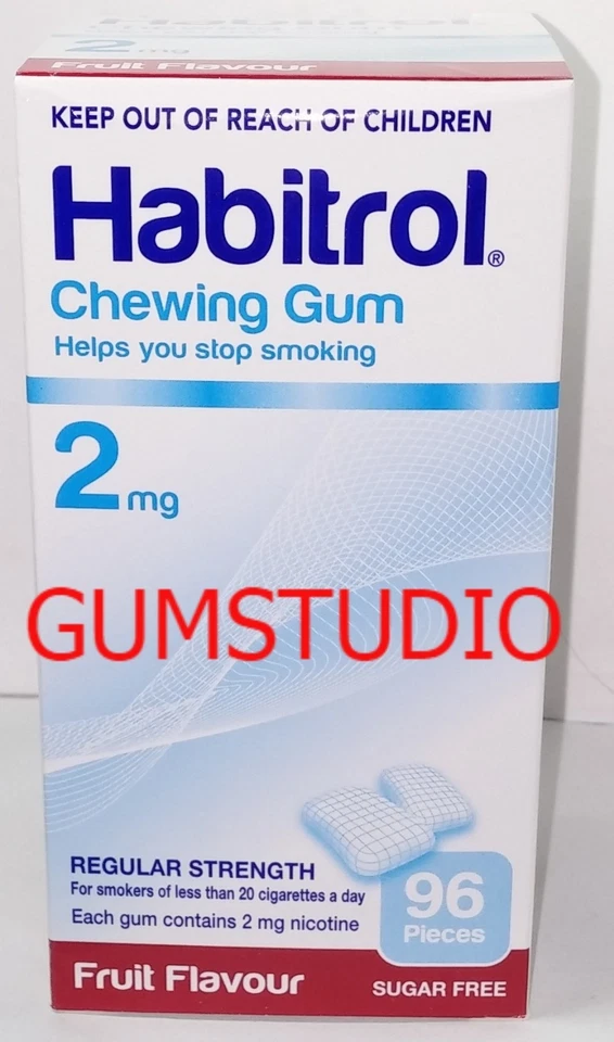 Goma de Nicotina Habitrol 1 Caja 2mg Fruta 96 Piezas Fresca Foto 1 de 1