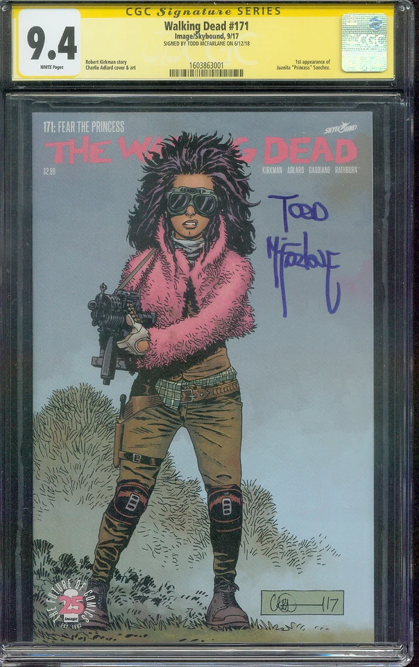 Walking Dead 171 CGC SS 9.4 Todd McFarlane 1st Princess 9/17 - Image 1 of 1