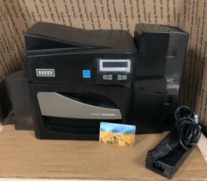 HID Fargo DTC4500e Single Sided ID Card Printer W/AC-ADAPTER (TESTED) - Picture 1 of 16