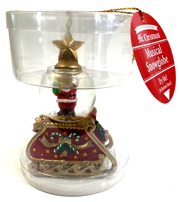 Globo de nieve musical Mr Christmas 2008 75 aniversario trineo de Santa Jingle Bells Foto 1 de 4