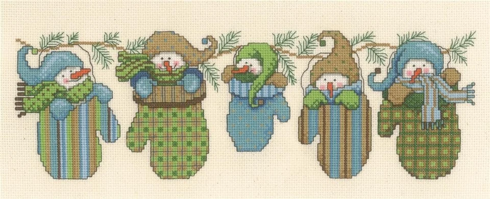 Mitten Friends Counted Cross Stitch Pattern By Diane Arthurs #2558 - Image 1 of 1