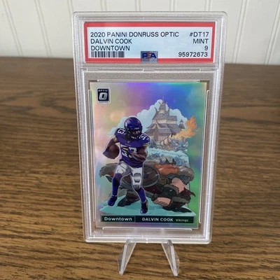 2020 PANINI DONRUSS OPTIC DOWNTOWN #DT17 DALVIN COOK PSA 9 MINNESOTA VIKINGS - Image 1 of 4