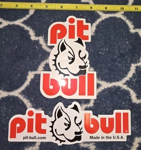 2pc "Large" PITBULL Motorcycle Stand DECALS STICKERS MX Honda Kawasaki Yamaha 🏍 - Bild 1 von 3