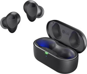 Słuchawki douszne LG TONE-T90S Bluetooth, czarne, z mikrofonem, zasięg 10m B - Zdjęcie 1 z 7
